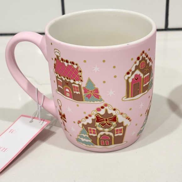 NEW Peppermint & Pine Pink Gingerbread House Soft Touch Mug - Picture 3 of 4